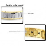Tungsten High Polish Magnetic Energy Health Bracelet Planting18K Gold C940