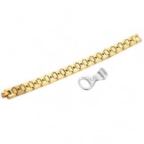 Tungsten High Polish Magnetic Energy Health Bracelet Planting18K Gold C940