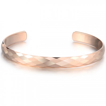 Tungsten Rose Gold High Polish Bangle C895
