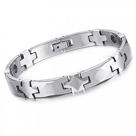 Healthy High Polish Tungsten Bracelet with Energy Magnetic Stone C938