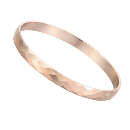 Tungsten Rose Gold High Polish Bangle C892