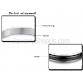Blcak Ceramic Nested Silver Titanium Bangle 420