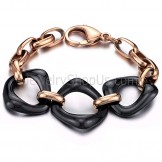 Blcak Ceramic and Rose Gold Titanium Bracelet C425