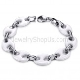 White Ceramic Titanium Bracelet C424