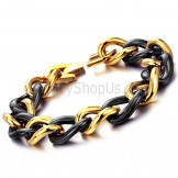 Black Ceramic and Gold Titanium Bracelet C434