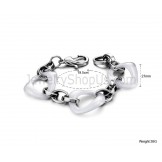 White Ceramic Titanium Bracelet C407