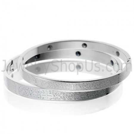 Tatanium Cross Magnetic Energy Health Couple Bangles C716