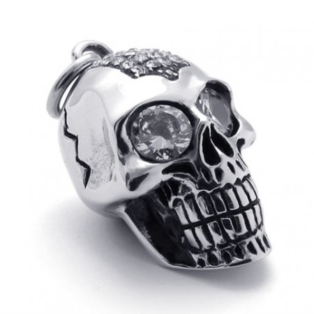 Diamond Skull Titanium Pendant 20638