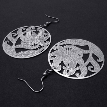 Engraving Titanium Earrings 20229