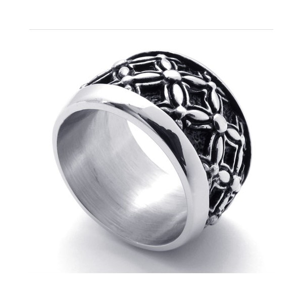 Black Vintage Titanium Ring 20295 