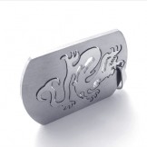Titanium Chinese Drogn Pendant 21085