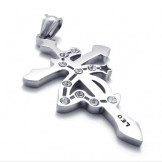 Leo Titanium Pendant with Rhinestones 21172