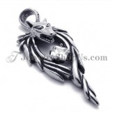 Fashion Wolf Head Pendant with Zircon