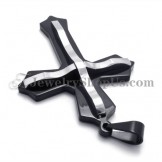 Fashion Black Titanium Cross Pendant