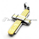 Gorgeous Gold Titanium Cross Pendant