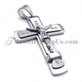 Classical Cross of Jesus Titanium Pendant