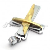 Gorgeous Gold Titanium Cross Pendant