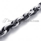Fashion Black and Silver Titanium Bracelet