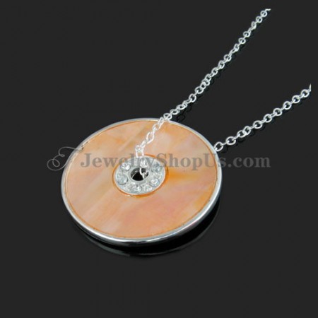 Gorgeous Shell and Rhinestones Alloy Pendant