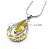 Fashion Alloy Pendant with Zircons