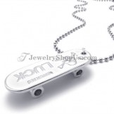 Fashion Alloy Silver Skateboard Shape Pendant