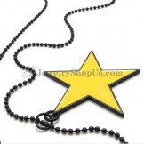 Elegant Yellow Alloy Star Shape Pendant