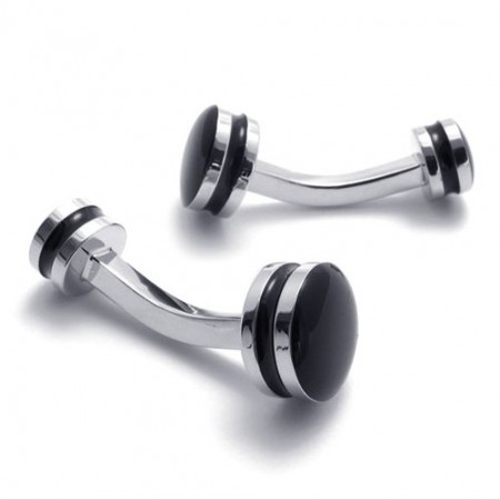 Deft Design Delicate Colors Stable Quality Titanium Cufflinks 