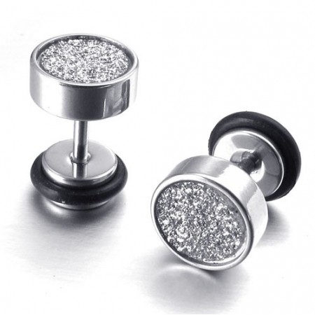 Sophisticated Technology Color Brilliancy Excellent Quality Titanium Sandblast Earrings