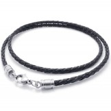 Finely Processed Delicate Colors High Quality Titanium Leather Necklace