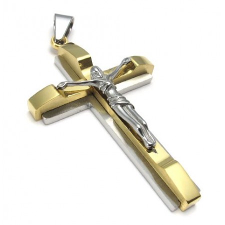 Sophisticated Technology Color Brilliancyto Have a Long Story Titanium Cross Pendant