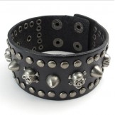 Sophisticated Technology Delicate Colors Excellent Quality Titanium Leather Bangle