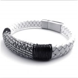 Modern Design Delicate Colors Reliable Quality Titanium Leather Bracelet