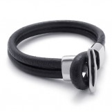 Skillful Manufacture Delicate Colors Reliable Quality Titanium Leather Bangle