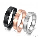 Reliable Quality Female Black Titanium Ring 