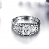 Stable Quality Female Titanium Ring With Rhinestone