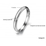Reliable Quality Female Titanium Ring With Rhinestone