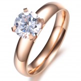 Wide Varieties Female Titanium Ring With Rhinestone