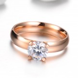 Wide Varieties Female Titanium Ring With Rhinestone