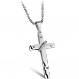Wide Varieties Cross Titanium Necklace