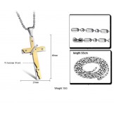 Wide Varieties Cross Titanium Necklace