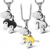 Stable Quality Dog Shape Titanium Necklace