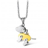 Stable Quality Dog Shape Titanium Necklace