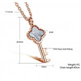 Complete in Specifications Female Key Titanium Necklace 