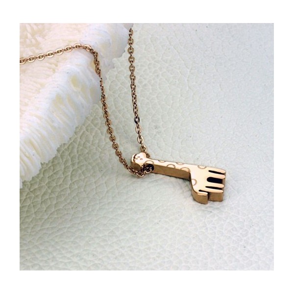 Durable in Use Giraffe Shape Titanium Necklace - Titanium Jewelry Shop