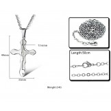 Easy to Use Cross Titanium Necklace 