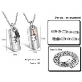 Dependable Performance Jigsaw Titanium Necklace For Lovers 