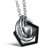 Reliable Quality Sweetheart Titanium Necklace For Lovers With Rhinestone
