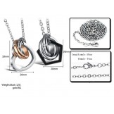 Reliable Quality Sweetheart Titanium Necklace For Lovers With Rhinestone