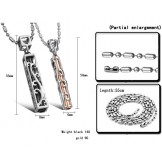 Stable Quality Hollow Titanium Necklace For Lovers 