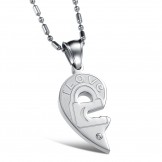 Easy to Use Sweetheart Titanium Necklace For Lovers 